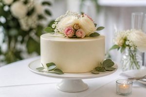 1 layer simple wedding cake designs for an elegant celebration