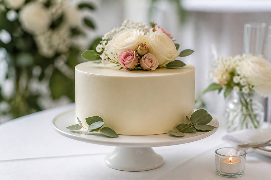 1 layer simple wedding cake designs for an elegant celebration